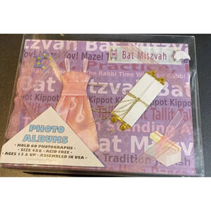 Bat Mitzvah Photo Album Mazal Tov Jewish Torah Star Of David USA NEW Gift